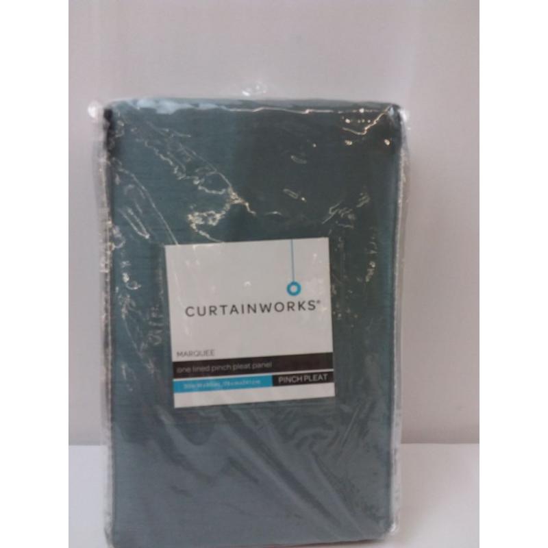 95x30 Marquee Lined Room Darkening Curtain Panel Teal - Curtainworks