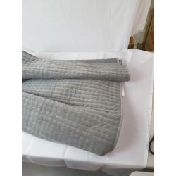 Full/Queen Matte Velvet Solid Quilt Gray - Threshold