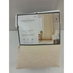 95x54 Textural Boucle Light Filtering Curtain Panel Cream - Threshold