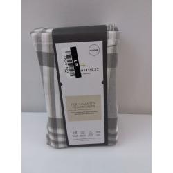 Standard 400 Thread Count Performance Printed Pillowcase Plaid Twill Gray - Threshold