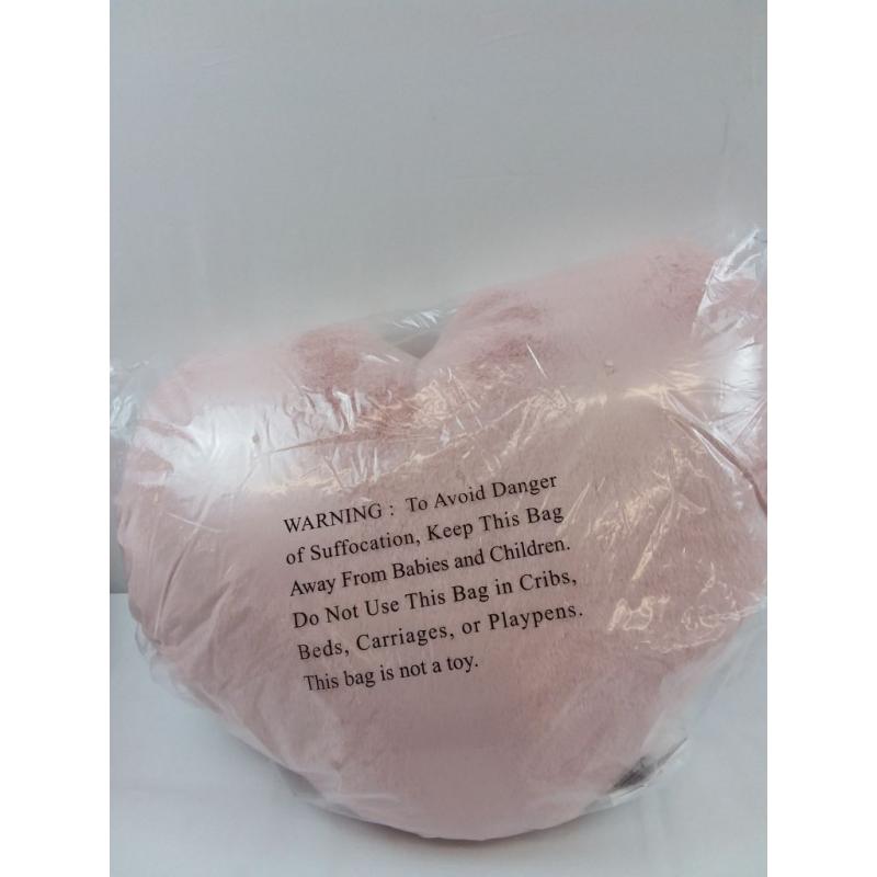 Threshold Soft Pink Oversized Large Faux Fur Heart Shaped Pillow