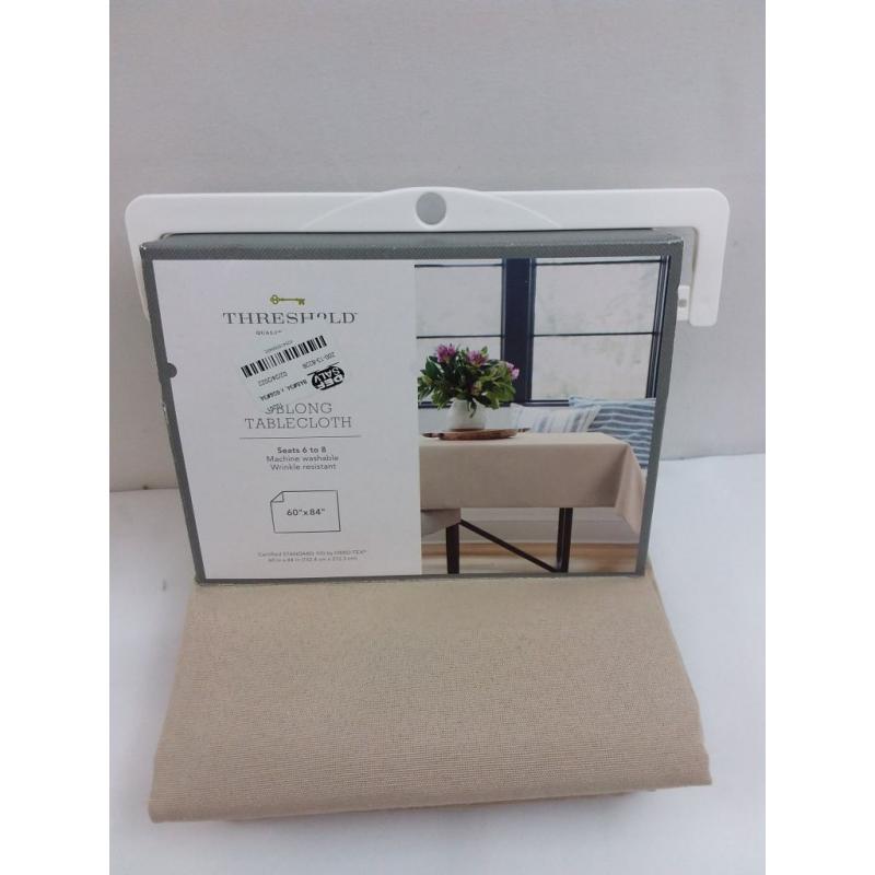 84 x 60 Solid Tablecloth Natural - Threshold