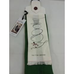 Button Loop Holiday Tea Towel Tis the Season - DEMDACO