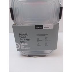 Rectangular Plastic Food Storage Container 12pc