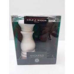 Cole & Mason 6 Southwold Salt and Pepper Mill Set Black/White