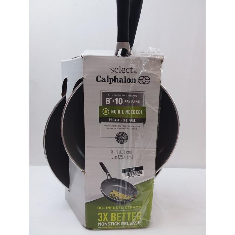 Select by Calphalon 2pc Oil Infused Ceramic Fry Pan Set