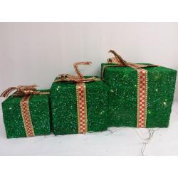 3pc Light Up Decorations- Christmas Presents
