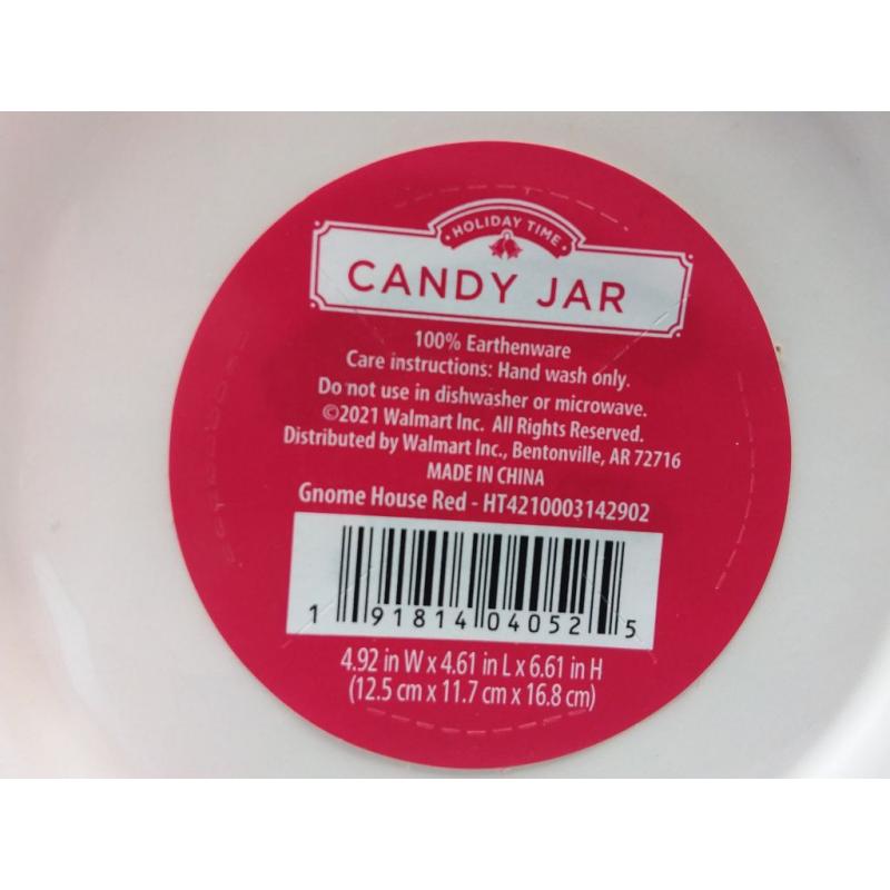 4.92x4.61x6.61 Gnome Candy Jar