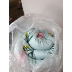 Green floral twin comforter