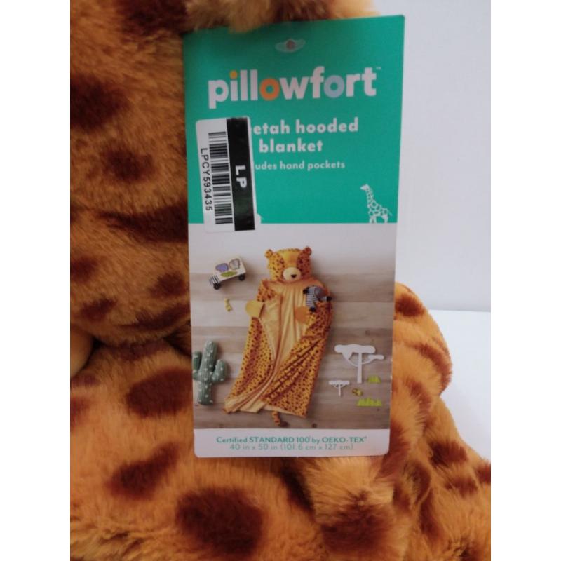Cheetah Hooded Blanket