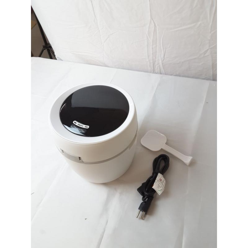 Mishcdea Small Rice Cooker 3 Cups Uncooked, 0.8L Mini Rice Cooker Personal Size for 1-2 People, Portable Rice Cooker Multifunction with Timer Delay & Keep Warm, Smart Touch-Screen, Nonstick Inner Pot, White