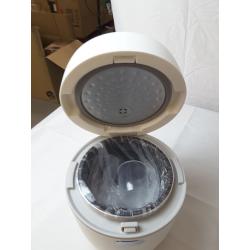Mishcdea Small Rice Cooker 3 Cups Uncooked, 0.8L Mini Rice Cooker Personal Size for 1-2 People, Portable Rice Cooker Multifunction with Timer Delay & Keep Warm, Smart Touch-Screen, Nonstick Inner Pot, White