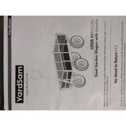 Steel Garden Wagon w/ Handle