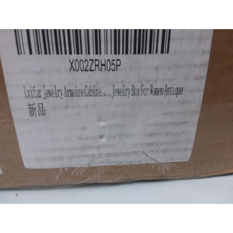 Jewelry Armoire Organizer, Lockable Borderless Jewelry Cabinet