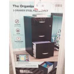 3 drawer steel filing cabinet