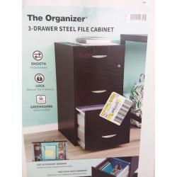 3 drawer steel filing cabinet