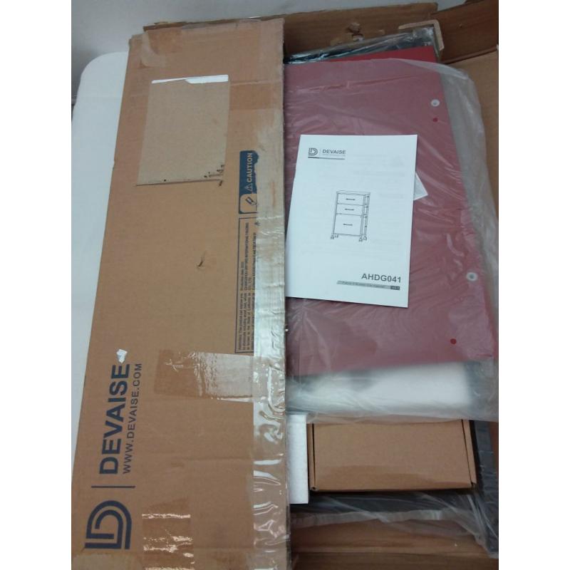 Fabric 3 Drawer File Cabinet- Devase