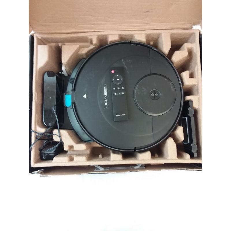 Robot Vacuum, Tesvor A1 Robot Vacuum Cleaner with Laser Navigation, Powerful Suction, No-go Zone, Wi-Fi Connected, Auto Charge, Robotic Vacuum for Pet Hair, Carpet and Hard Floors,Black