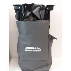 Heavy Duty Folding Collapsible Wagon Utility Outdoor Camping Cart with Universal Wheels & Adjustable Handle, Gray