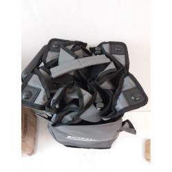 Heavy Duty Folding Collapsible Wagon Utility Outdoor Camping Cart with Universal Wheels & Adjustable Handle, Gray