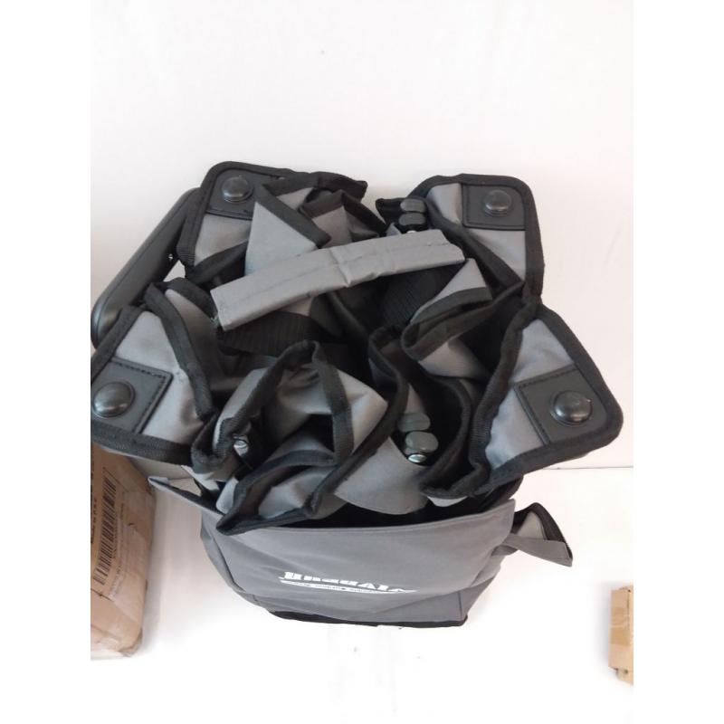 Heavy Duty Folding Collapsible Wagon Utility Outdoor Camping Cart with Universal Wheels & Adjustable Handle, Gray