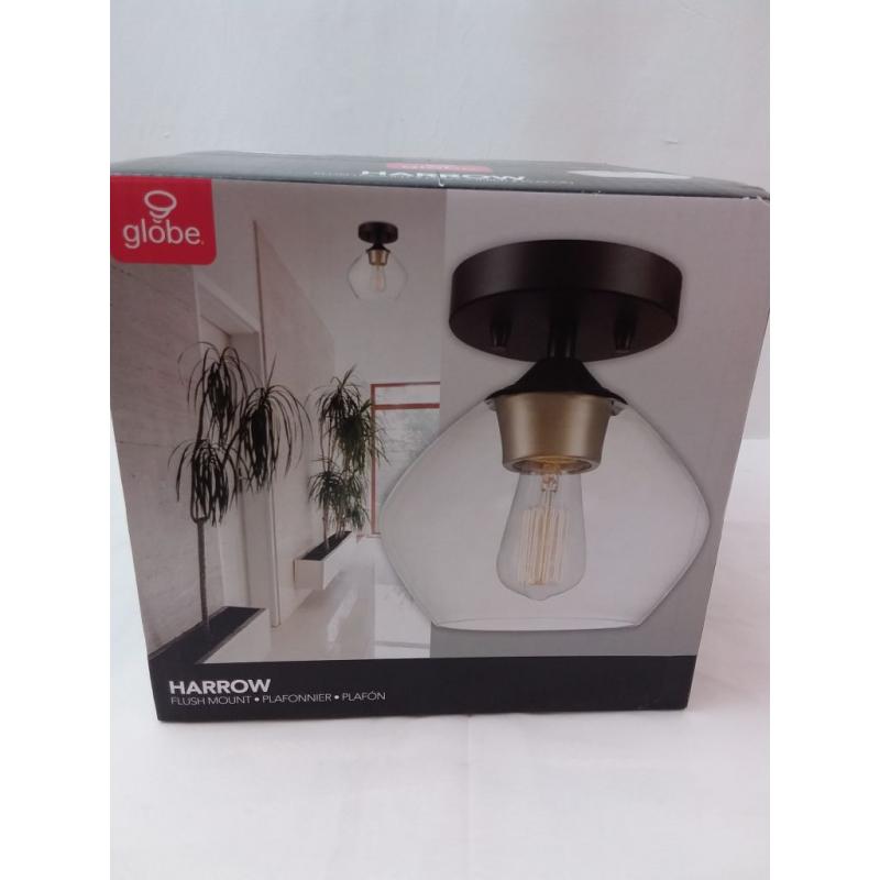 Harrow Single Light 8 Wide Semi-Flush Ceiling Fixture