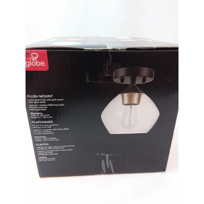 Harrow Single Light 8 Wide Semi-Flush Ceiling Fixture