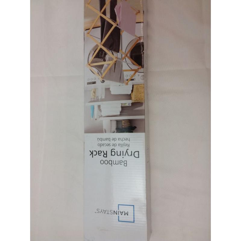 Mainstays Space-Saving Collapsible Bamboo Laundry Drying Rack