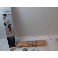 Mainstays Space-Saving Collapsible Bamboo Laundry Drying Rack