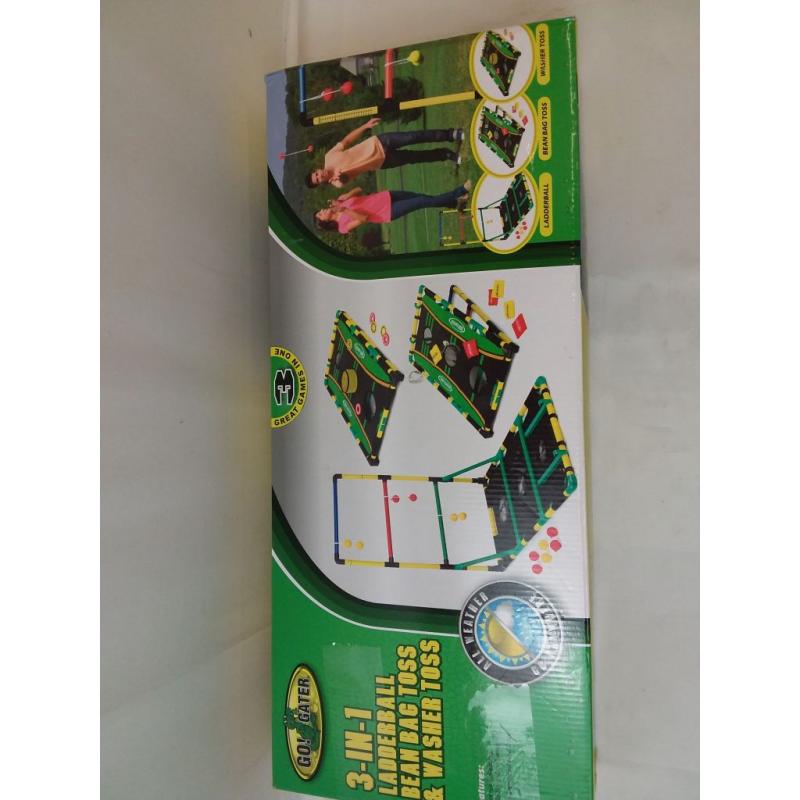 Go! Gater 3-in-1 Ladderball, Bean Bag Toss & Washer Toss Outdoor Game Set