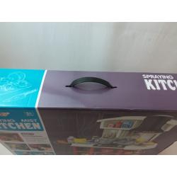 Toy Kitchen Playset - Kids Play Kitchen with Light & Sounds- Ibasetoy