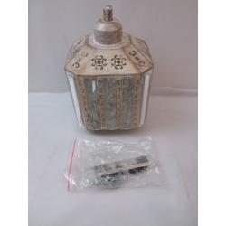 Hanging Lamps Crystal White Swag Lamp Rustic Pendant Light Plug in