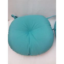 Set of Two 18 Solid Outdoor Bistro Chair Cushions - Teal - Kensington Garden