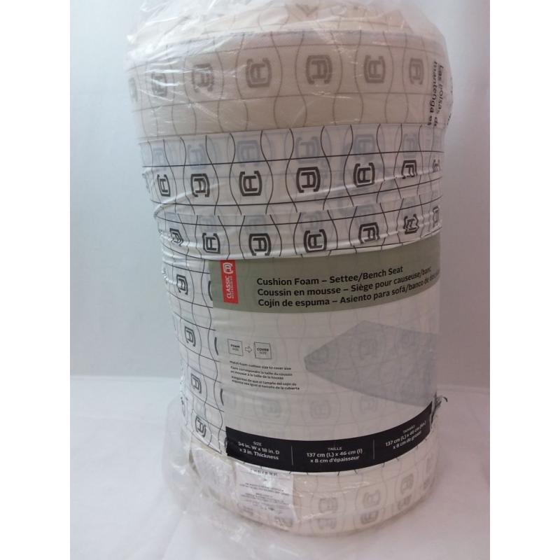 Classic Accessories- Bench/Settee Cushion Foam, 54W x 18D x 3T