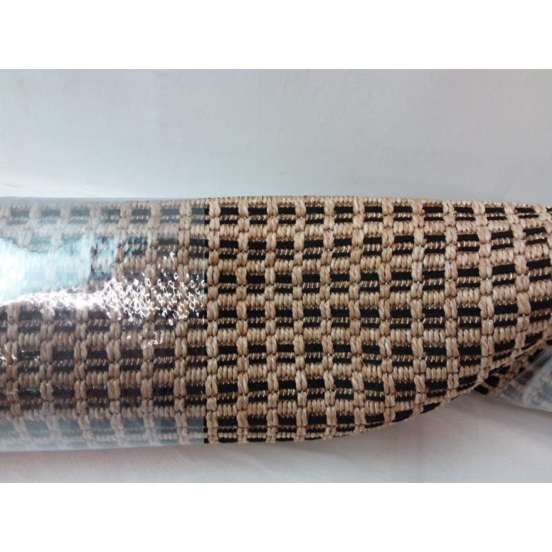 Outdoor Rug Micro Grid Black/Beige - Smith & Hawken