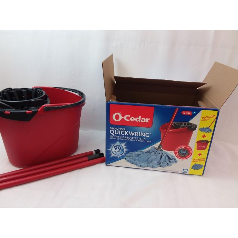 Microfiber Quickwring Cloth Mop & Bucket System- O-Cedar
