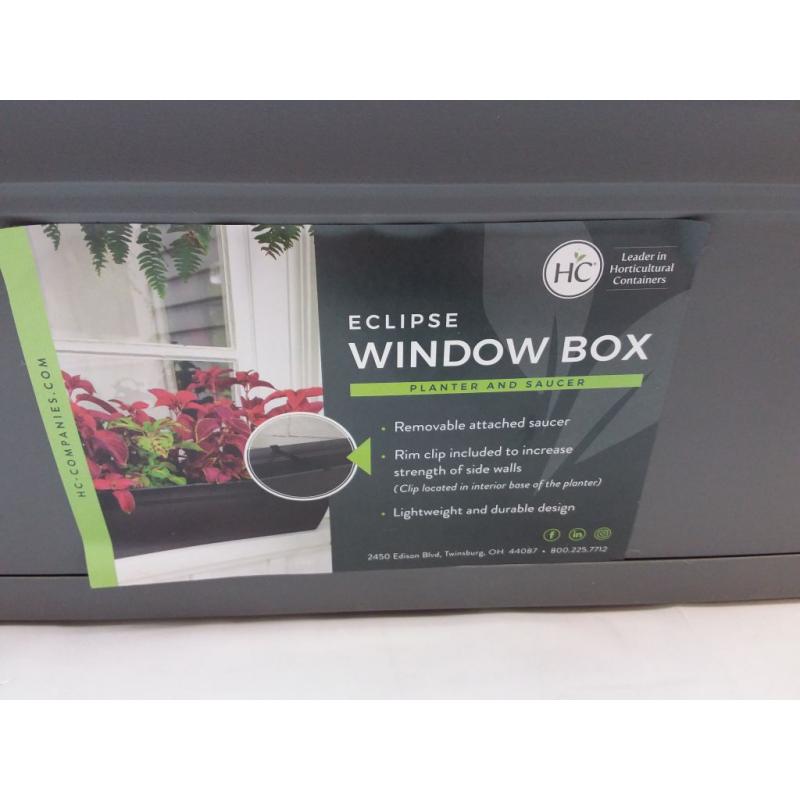 Indoor Outdoor 24 Eclipse Series Window Herb Garden Ornamental Planter Box