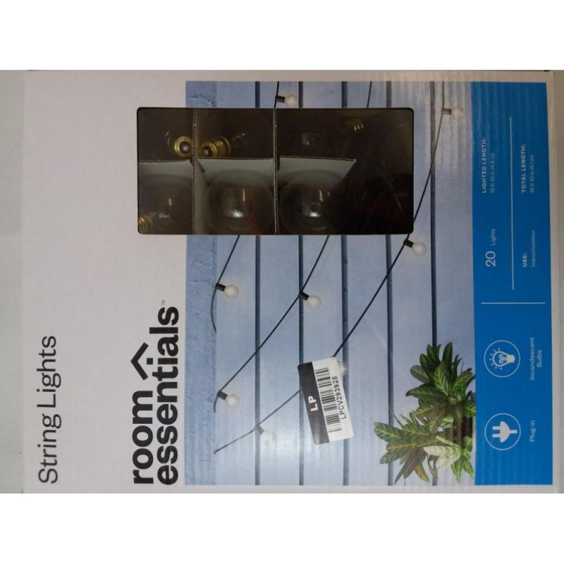 20ct Incandescent Outdoor String Lights G40 Clear Bulbs