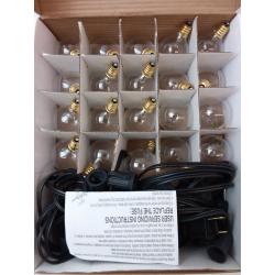 20ct Incandescent Outdoor String Lights G40 Clear Bulbs