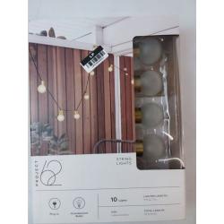 10ct Incandescent Outdoor String Lights G40 Frosted White Bulbs