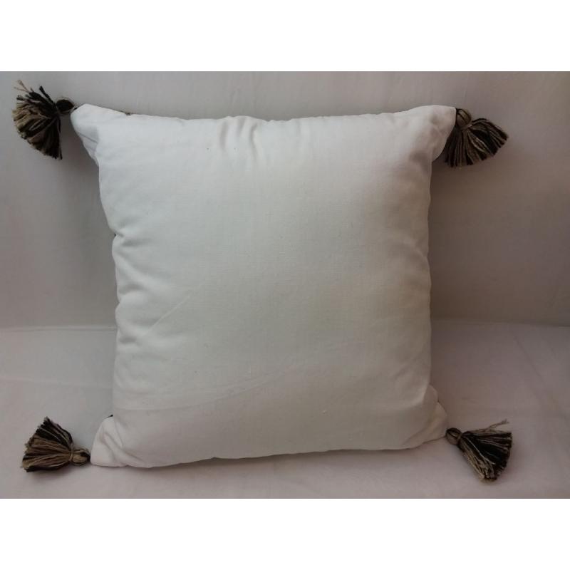 18 Woven Outdoor Throw Pillow Black/Neutral Stripe