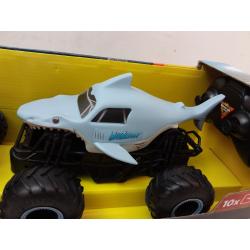 Monster Jam Official Grave Digger vs Megalodon Racing Rivals Remote Control Monster Trucks - 1:24 scale - 2 pk