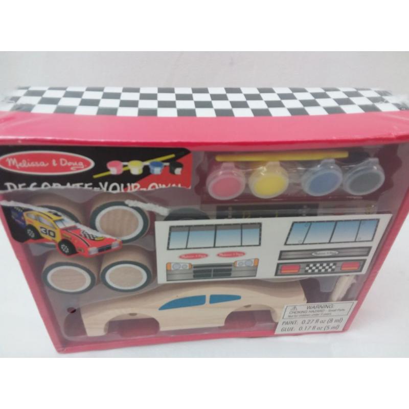 Melissa & Doug Decorate-Your-Own Wooden Race Car Craft Kit