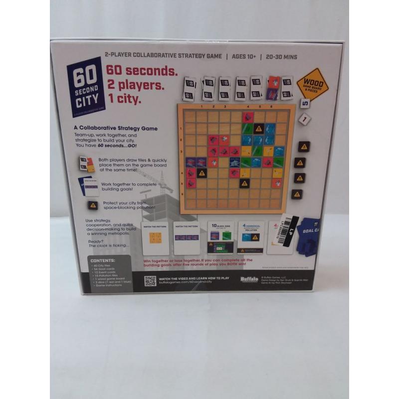 60 Second City Collaborative Strategy Board Game