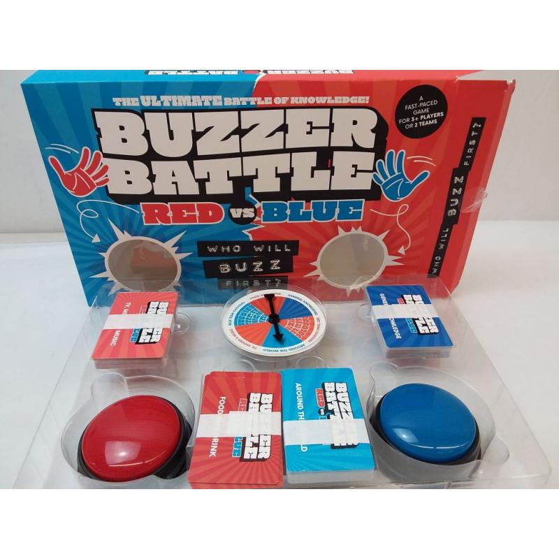 Buzzer Battle Red Vs. Blue Game of Knowledge