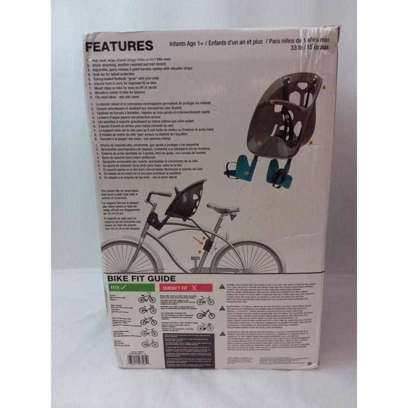 Bell Sports Mini Shell Front Bike Child Carrier - Gray