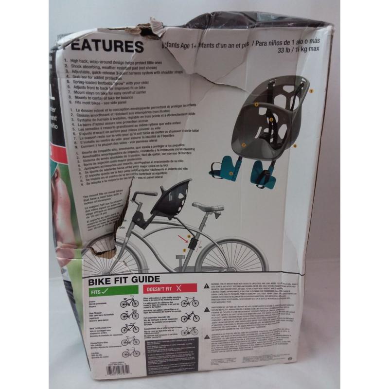 Bell Sports Mini Shell Front Bike Child Carrier - Gray