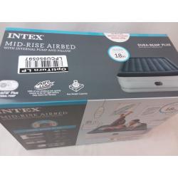 Intex Elevated 18 Premium Comfort Queen Air Mattress with Internal Pump
