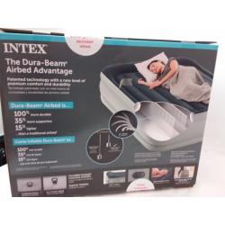 Intex Elevated 18 Premium Comfort Queen Air Mattress with Internal Pump