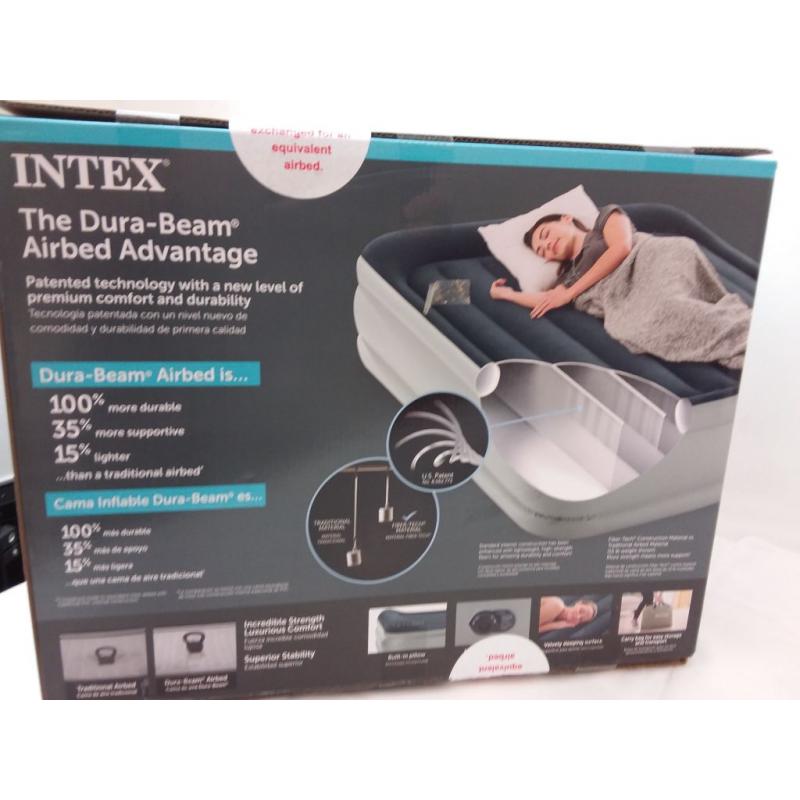 Intex Elevated 18 Premium Comfort Queen Air Mattress with Internal Pump